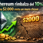 Ethereum rimbalza del 10% ma $2.000 resta un muro chiave