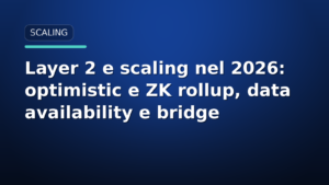 Layer 2 e scaling nel 2026: optimistic e ZK rollup, data availability e bridge