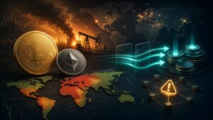 Krypto Markt heute: Bitcoin nahe 64.000 Dollar, ETF-Druck und Hormuz-Risiko