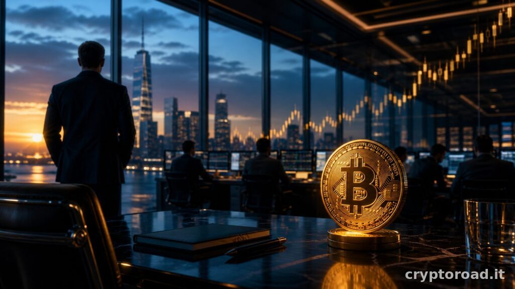 Bitcoin above 64,000 dollars: institutional market desk at dawn