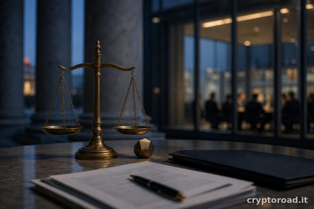 Regulation Crypto: bilancia della giustizia davanti a un contesto finanziario