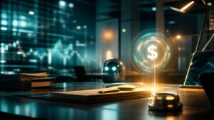 USDC agenti AI: visual editoriale