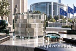 USDC sotto vigilanza EBA: cosa cambia dal 12 novembre: illustrazione editoriale concettuale