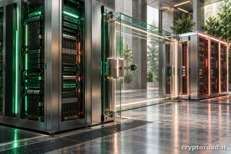 Claude su Google Cloud: illustrazione concettuale di server distinti collegati da un accesso protetto