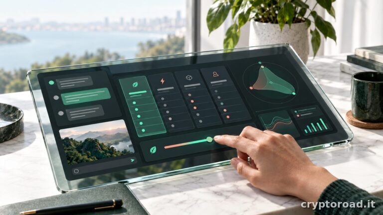 Intelligent UI: illustrazione editoriale del funzionamento di strumenti AI